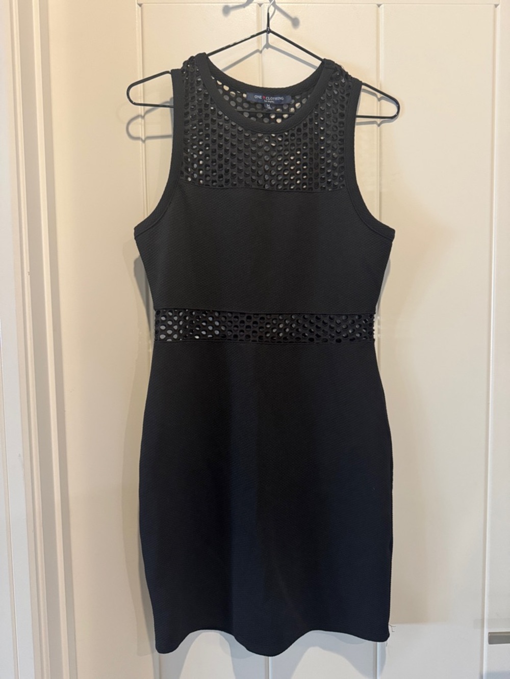 one clothing Black Sleeveless Cutout Detail Mini Dress